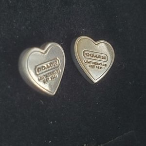 Coach Heart Earrings **Damaged**